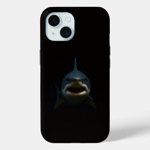Schwarzes 4 Luxe iPhone 15 Mate, Weißer Hai Case-Mate iPhone Hülle