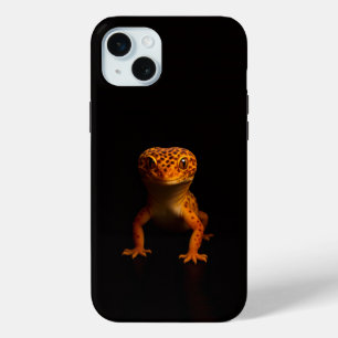 Schwarzes 4 Luxe iPhone 15 Plus, Leopardgecko Case-Mate iPhone Hülle