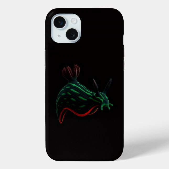 Schwarzes 4 Luxe iPhone 15 Plus, Neon-Meeresnackts Case-Mate iPhone Hülle (Rückseite)
