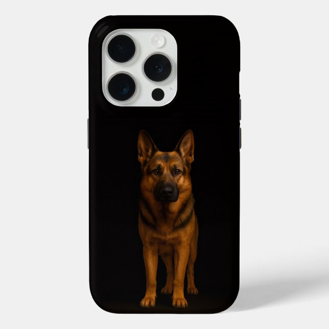 Schwarzes 4 Luxe iPhone 15 Pro Mate Deutscher Schä Case-Mate iPhone Hülle (Rückseite)