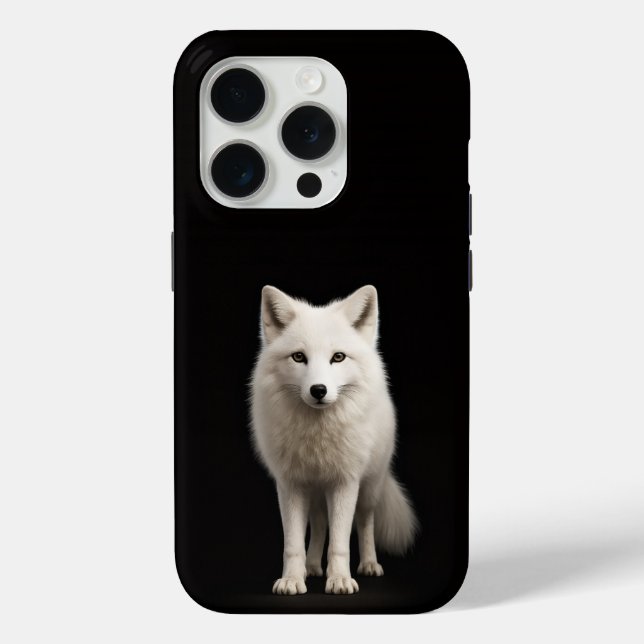 Schwarzes 4 Luxe iPhone 15 Pro Mate Elfenbein Eisf Case-Mate iPhone Hülle (Rückseite)