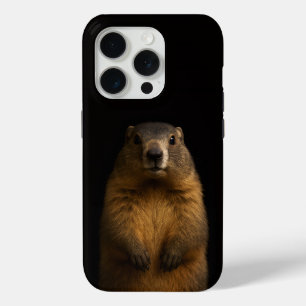 Schwarzes 4 Luxe iPhone 15 Pro Mate Fluffy Marmot Case-Mate iPhone Hülle