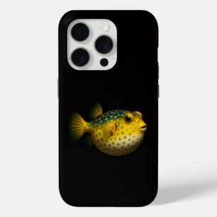 Schwarzes 4 Luxe iPhone 15 Pro Mate, Gelber Kugelf Case-Mate iPhone Hülle
