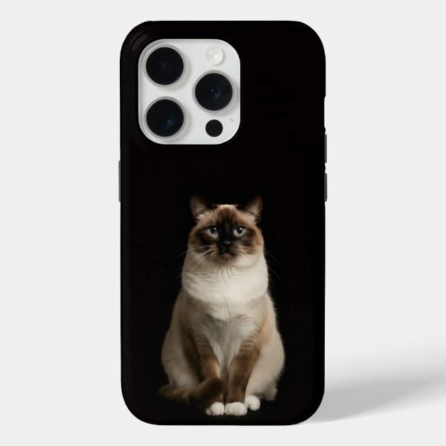 Schwarzes 4 Luxe iPhone 15 Pro Matt, Birmanische K Case-Mate iPhone Hülle (Rückseite)