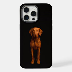 Schwarzes 4 Luxe iPhone 15 Pro Max, agiler Vizsla- Max Hülle
