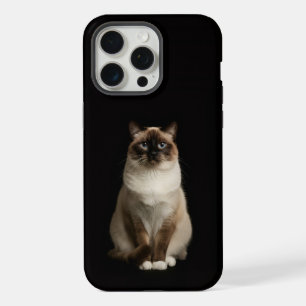 Schwarzes 4 Luxe iPhone 15 Pro Max, Birma-Katze Max Hülle