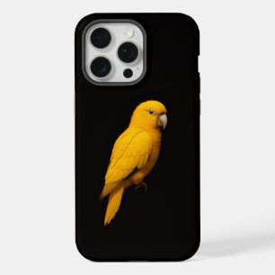 Schwarzes 4 Luxe iPhone 15 Pro Max, Goldsittich Max Hülle