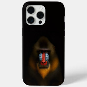 Schwarzes 4 Luxe iPhone 15 Pro Max, Mandrillaffe Case-Mate iPhone Hülle
