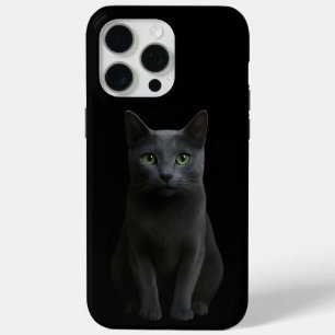 Schwarzes 4 Luxe iPhone 15 Pro Max, Russische Blau Case-Mate iPhone Hülle