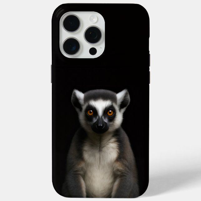 Schwarzes 4 Luxe iPhone 15 Pro Max, sanfter Lemur Case-Mate iPhone Hülle (Rückseite)