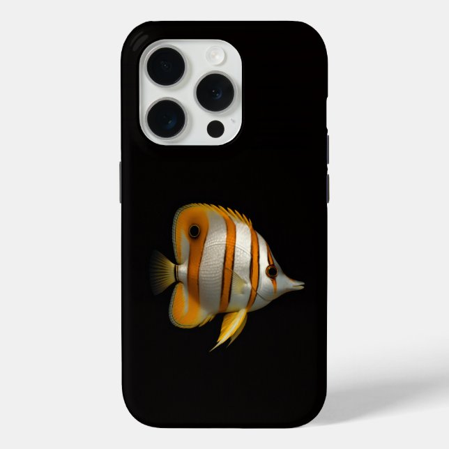 Schwarzes 4 Luxe iPhone 15 Pro, Riff-Schmetterling Case-Mate iPhone Hülle (Rückseite)