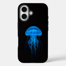 Schwarzes 4 Luxe iPhone 16 Case-Mate, Blaue Qualle