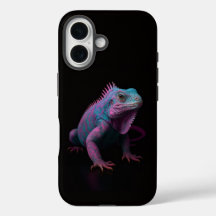 Schwarzes 4 Luxe iPhone 16 Case-Mate, Rosa Leguan