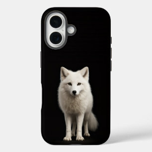Schwarzes 4 Luxe iPhone 16 Mate, Elfenbein-Polarfu Hülle