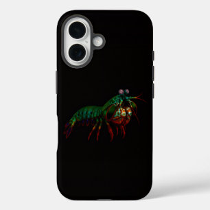 Schwarzes 4 Luxe iPhone 16 Mate, Fangschreckenkreb Hülle