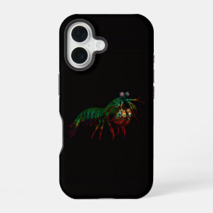 Schwarzes 4 Luxe iPhone 16 Mate, Fangschreckenkreb Hülle