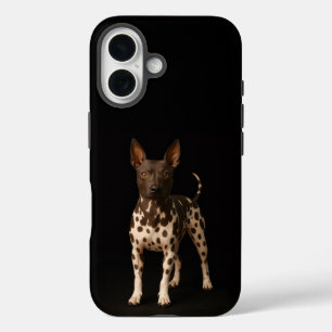 Schwarzes 4 Luxe iPhone 16 Mate, haarloser Terrier Hülle