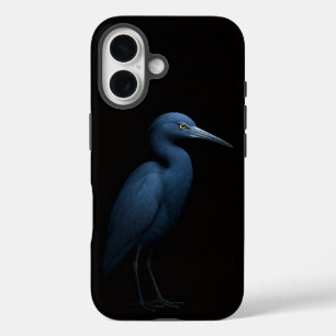 Schwarzes 4 Luxe iPhone 16 Mate, Kleiner Blauer Re Hülle