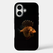 Schwarzes 4 Luxe iPhone 16 Mate, Roter Löwenfisch