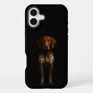 Schwarzes 4 Luxe iPhone 16 Plus, Deutscher Pointer Plus Hülle