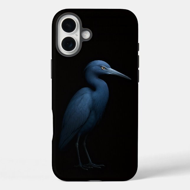 Schwarzes 4 Luxe iPhone 16 Plus, Kleiner Blauer Re Case-Mate iPhone Hülle (Rückseite)