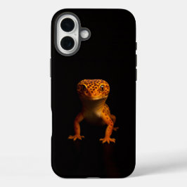 Schwarzes 4 Luxe iPhone 16 Plus, Leopardgecko Plus Hülle