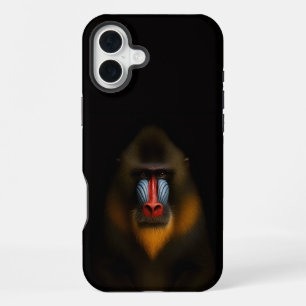 Schwarzes 4 Luxe iPhone 16 Plus, Mandrill-Affe Plus Hülle