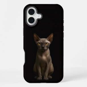 Schwarzes 4 Luxe iPhone 16 Plus, Sphynx-Katze Plus Hülle