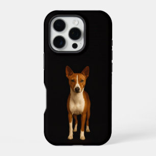 Schwarzes 4 Luxe iPhone 16 Pro, eleganter Basenji- Pro Hülle