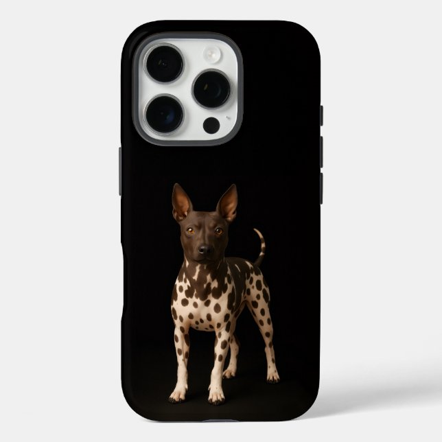 Schwarzes 4 Luxe iPhone 16 Pro, haarloser Terrier- Case-Mate iPhone Hülle (Rückseite)