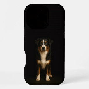 Schwarzes 4 Luxe iPhone 16 Pro Max, Aussie Shepher Max Hülle