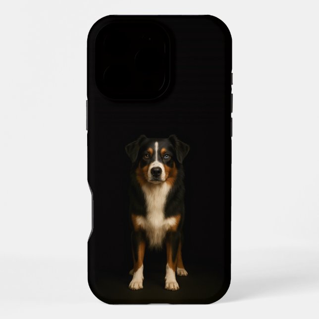 Schwarzes 4 Luxe iPhone 16 Pro Max, Aussie Shepher Hülle (Rückseite)