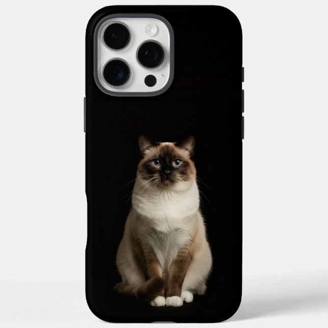 Schwarzes 4 Luxe iPhone 16 Pro Max, Birma-Katze Case-Mate iPhone Hülle (Rückseite)