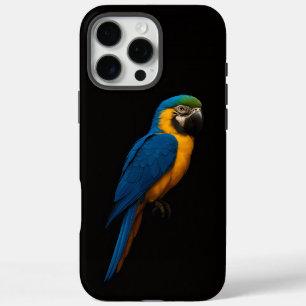 Schwarzes 4 Luxe iPhone 16 Pro Max, Blau-Gelber Ar Max Hülle