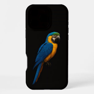 Schwarzes 4 Luxe iPhone 16 Pro Max, Blau-Gelber Ar Max Hülle