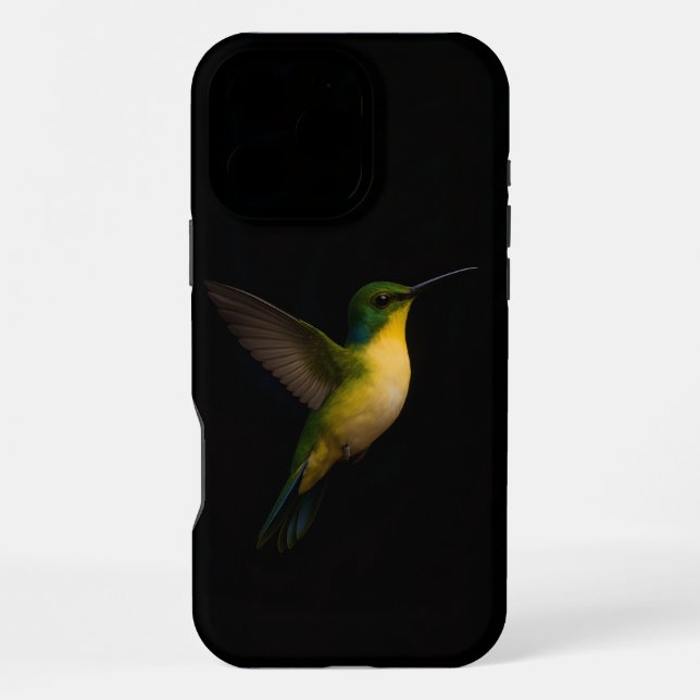Schwarzes 4 Luxe iPhone 16 Pro Max Case, fliegende Hülle (Rückseite)