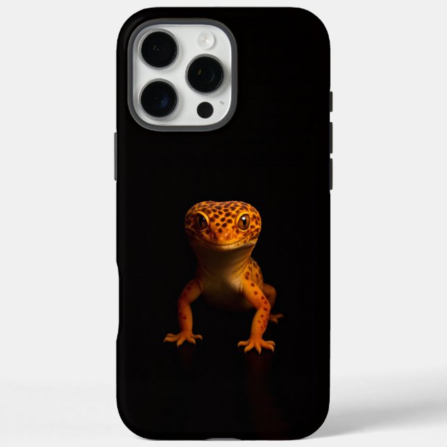 Schwarzes 4 Luxe iPhone 16 Pro Max, Leopardgecko Case-Mate iPhone Hülle (Rückseite)