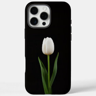 Schwarzes 4 Luxe iPhone 16 Pro Max, Perlweiße Tulp Max Hülle