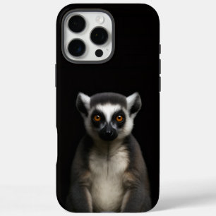 Schwarzes 4 Luxe iPhone 16 Pro Max, Sanfter Lemur Max Hülle