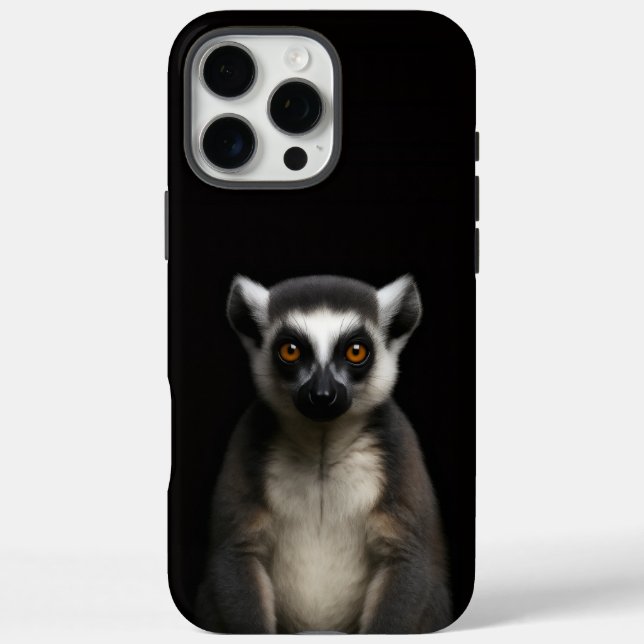 Schwarzes 4 Luxe iPhone 16 Pro Max, Sanfter Lemur Case-Mate iPhone Hülle (Rückseite)