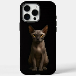 Schwarzes 4 Luxe iPhone 16 Pro Max, Sphynx-Katze Max Hülle