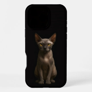 Schwarzes 4 Luxe iPhone 16 Pro Max, Sphynx-Katze Max Hülle