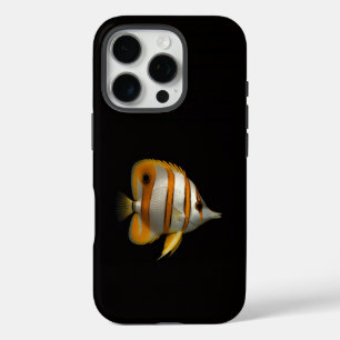 Schwarzes 4 Luxe iPhone 16 Pro, Riff-Schmetterling Pro Hülle