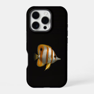Schwarzes 4 Luxe iPhone 16 Pro, Riff-Schmetterling Pro Hülle