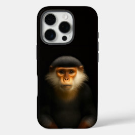 Schwarzes 4 Luxe iPhone 16 Pro, Rote Douc Langur Pro Hülle