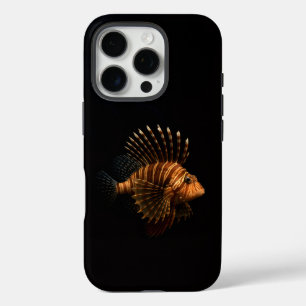 Schwarzes 4 Luxe iPhone 16 Pro, Roter Löwenfisch Pro Hülle