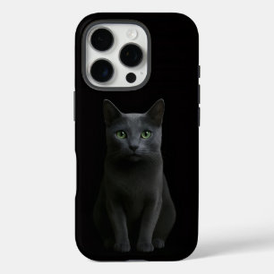 Schwarzes 4 Luxe iPhone 16 Pro, Russische Blaue Ka Pro Hülle