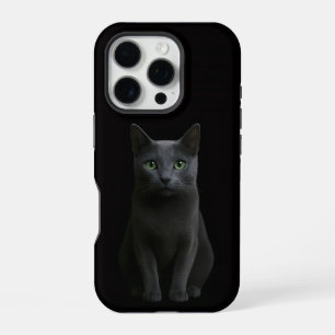 Schwarzes 4 Luxe iPhone 16 Pro, Russische Blaue Ka Pro Hülle