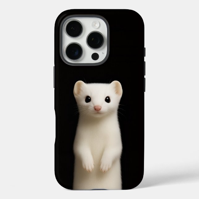 Schwarzes 4 Luxe iPhone 16 Pro, stilvolles Hermeli Case-Mate iPhone Hülle (Rückseite)