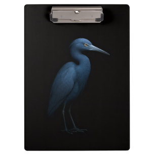 Schwarzes 4 Luxe Klemmbrett, Blaureiher Klemmbrett